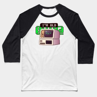 Retrowave, retro PC 80s Baseball T-Shirt